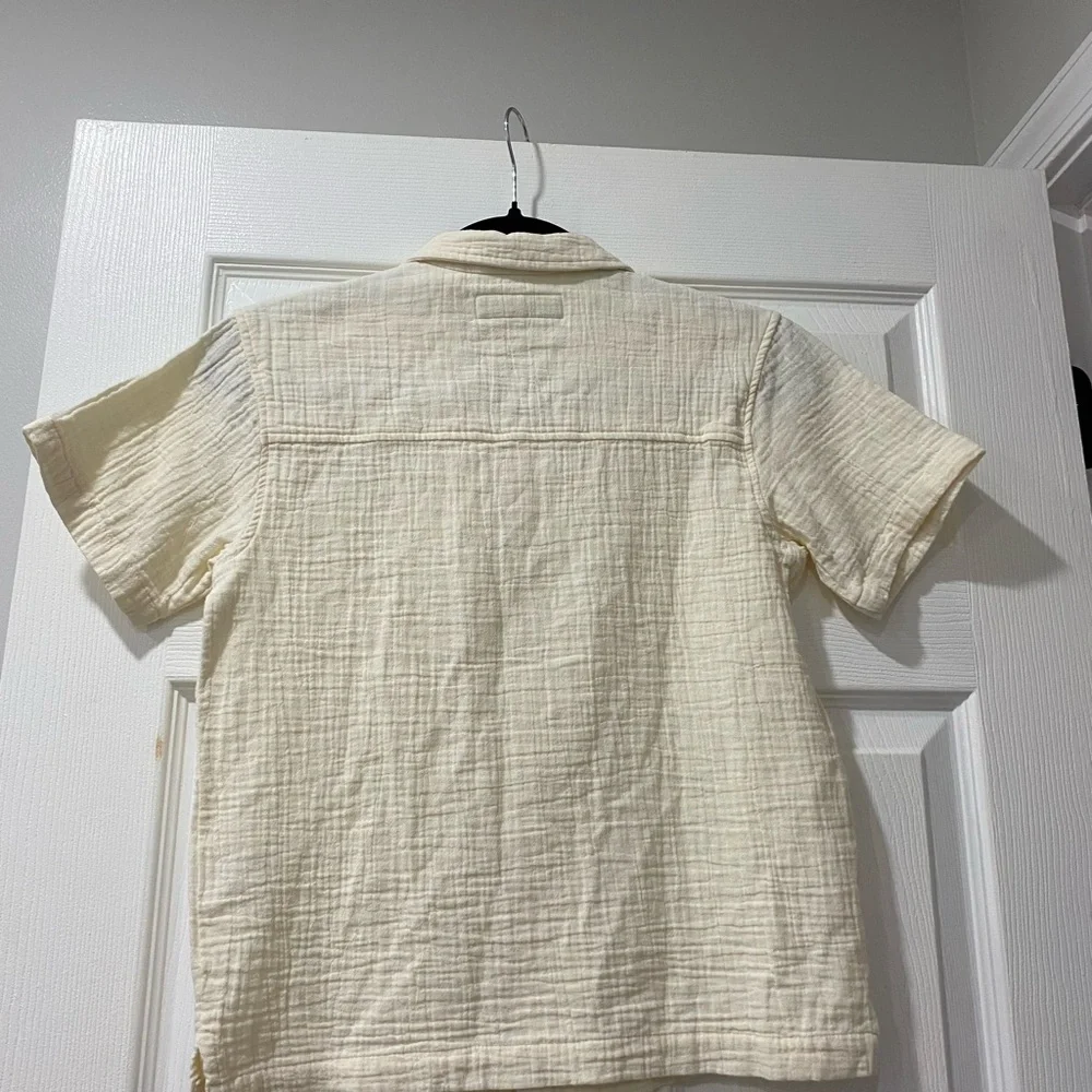 Zara Kids Cream Button Down Shirt